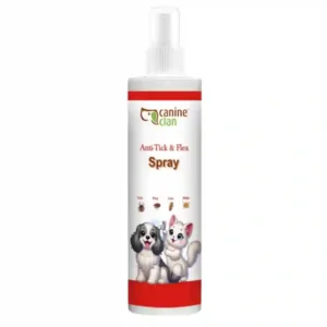 Canine Clan (Anti Tick & Flea Spray) for Dogs & Cats | Effective Formula Against Ticks, Fleas, Mites & Lice | Soothes Skin and Keeps Coat Soft | Paraben Free & Dermatologically Tested | 100 ml