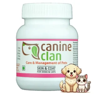 Canine Clan (Skin & Coat) - for Dogs & Cats | for Itching, Scratching, Redness & Inflammation, Hair Loss, Sores & Scabs, Dry & Flaky, Greasy & Unpleasant Smell from Skin